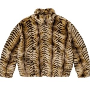 Supreme Faux Fur Lined Jacket in Brown & Black